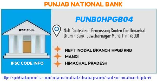 Punjab National Bank Neft Nodal Branch Hpgb Rrb PUNB0HPGB04 IFSC Code