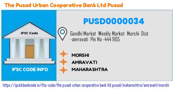 The Pusad Urban Cooperative Bank   Pusad Morshi PUSD0000034 IFSC Code