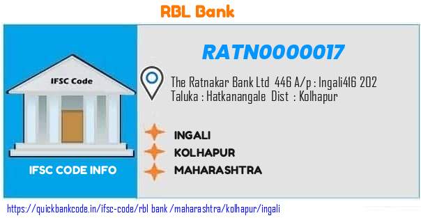 Rbl Bank Ingali RATN0000017 IFSC Code