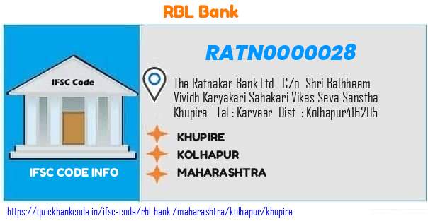 Rbl Bank Khupire RATN0000028 IFSC Code