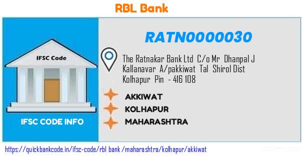 Rbl Bank Akkiwat RATN0000030 IFSC Code