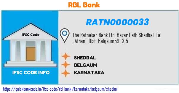 RATN0000033 RBL Bank. SHEDBAL