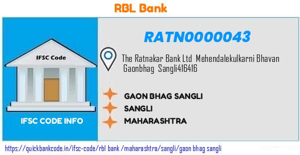 Rbl Bank Gaon Bhag Sangli RATN0000043 IFSC Code
