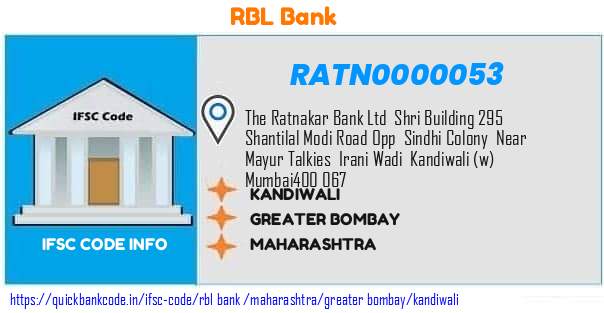 Rbl Bank Kandiwali RATN0000053 IFSC Code