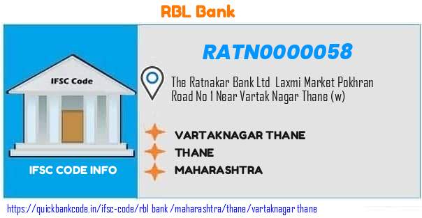 Rbl Bank Vartaknagar Thane RATN0000058 IFSC Code