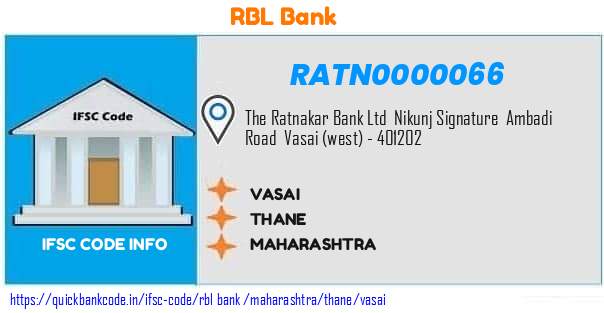 Rbl Bank Vasai RATN0000066 IFSC Code
