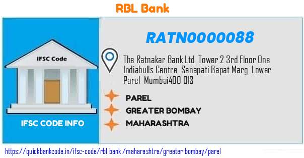 Rbl Bank Parel RATN0000088 IFSC Code