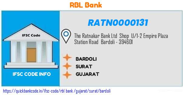 Rbl Bank Bardoli RATN0000131 IFSC Code