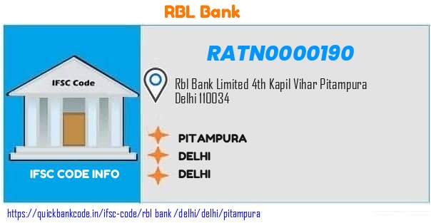 RATN0000190 RBL Bank. PITAMPURA