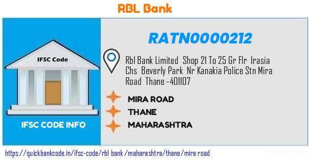 Rbl Bank Mira Road RATN0000212 IFSC Code