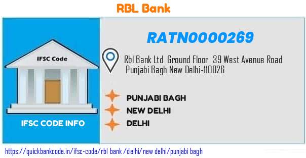 Rbl Bank Punjabi Bagh RATN0000269 IFSC Code