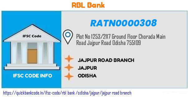 Rbl Bank Jajpur Road Branch RATN0000308 IFSC Code