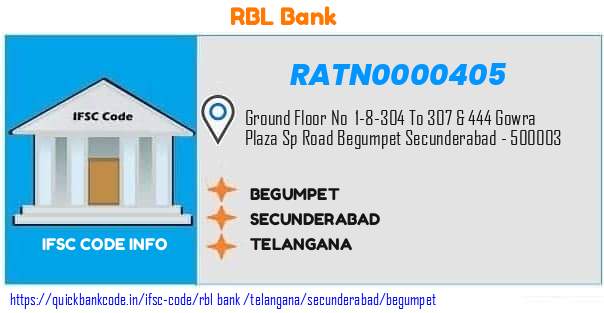 Rbl Bank Begumpet RATN0000405 IFSC Code