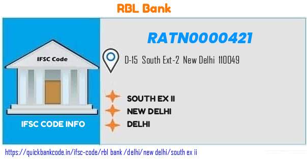 Rbl Bank South Ex Ii RATN0000421 IFSC Code