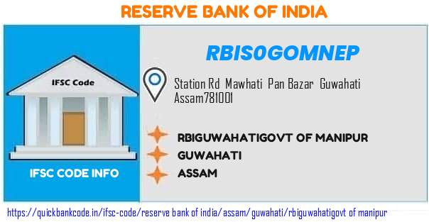 Reserve Bank of India Rbiguwahatigovt Of Manipur RBIS0GOMNEP IFSC Code