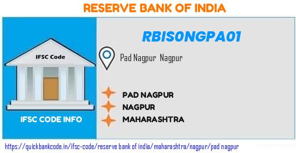 Reserve Bank of India Pad Nagpur RBIS0NGPA01 IFSC Code