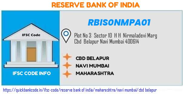 Reserve Bank of India Cbd Belapur RBIS0NMPA01 IFSC Code