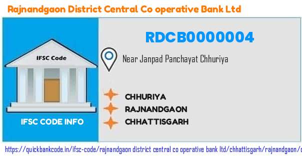 Rajnandgaon District Central Co Operative Bank Chhuriya RDCB0000004 IFSC Code