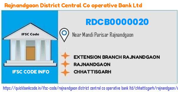 Rajnandgaon District Central Co Operative Bank Extension Branch Rajnandgaon RDCB0000020 IFSC Code