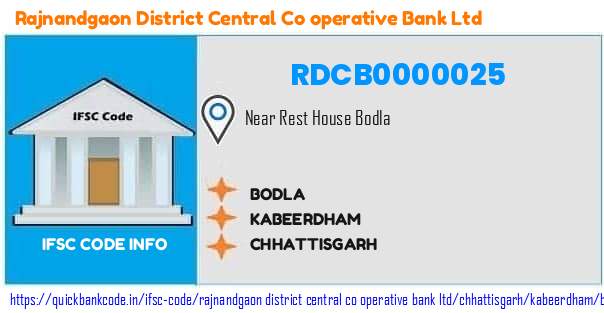 Rajnandgaon District Central Co Operative Bank Bodla RDCB0000025 IFSC Code