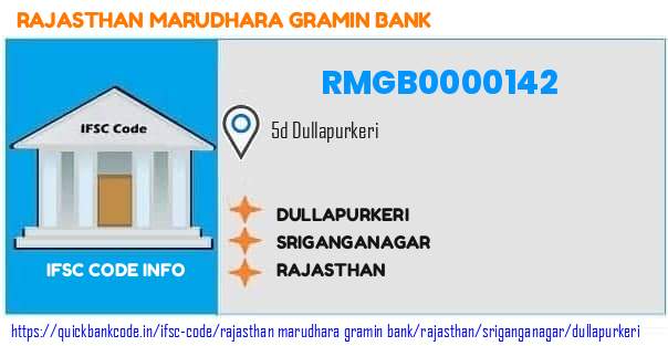 Rajasthan Marudhara Gramin Bank Dullapurkeri RMGB0000142 IFSC Code