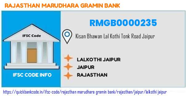 Rajasthan Marudhara Gramin Bank Lalkothi Jaipur RMGB0000235 IFSC Code