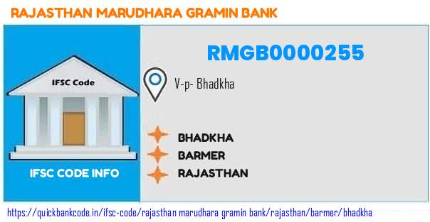 Rajasthan Marudhara Gramin Bank Bhadkha RMGB0000255 IFSC Code