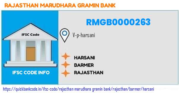 Rajasthan Marudhara Gramin Bank Harsani RMGB0000263 IFSC Code