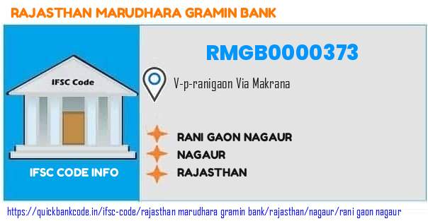 Rajasthan Marudhara Gramin Bank Rani Gaon Nagaur RMGB0000373 IFSC Code