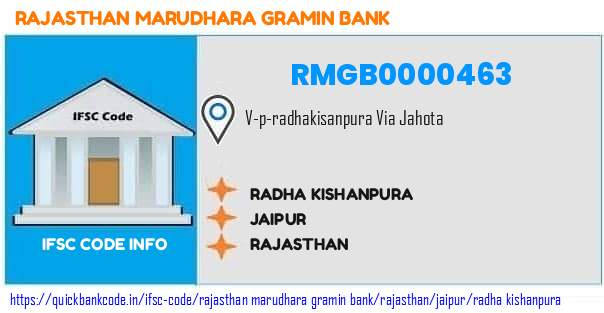 Rajasthan Marudhara Gramin Bank Radha Kishanpura RMGB0000463 IFSC Code