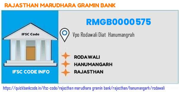 Rajasthan Marudhara Gramin Bank Rodawali RMGB0000575 IFSC Code