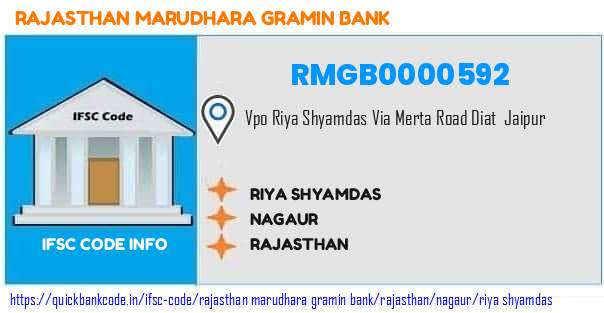 Rajasthan Marudhara Gramin Bank Riya Shyamdas RMGB0000592 IFSC Code