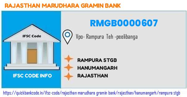 Rajasthan Marudhara Gramin Bank Rampura Stgb RMGB0000607 IFSC Code