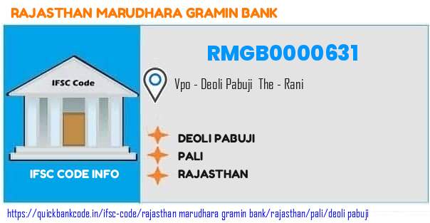 Rajasthan Marudhara Gramin Bank Deoli Pabuji RMGB0000631 IFSC Code