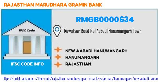 Rajasthan Marudhara Gramin Bank New Aabadi Hanumangarh RMGB0000634 IFSC Code