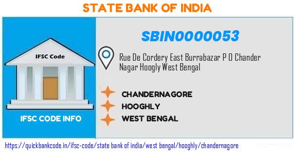 State Bank of India Chandernagore SBIN0000053 IFSC Code