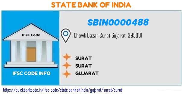 State Bank of India Surat SBIN0000488 IFSC Code