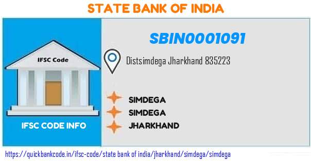 State Bank of India Simdega SBIN0001091 IFSC Code