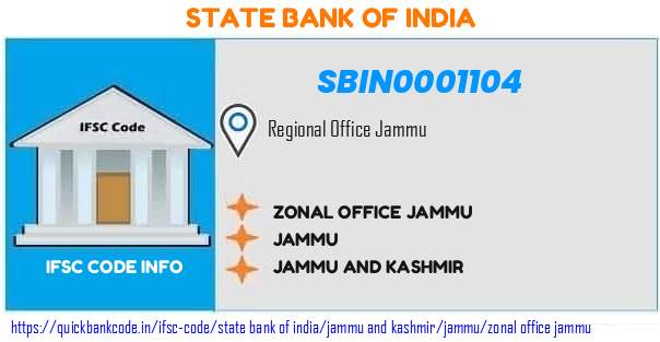 State Bank of India Zonal Office Jammu SBIN0001104 IFSC Code