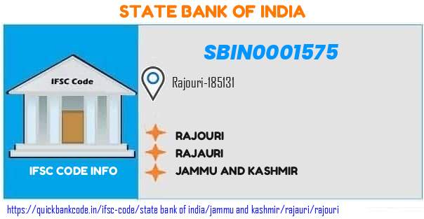 State Bank of India Rajouri SBIN0001575 IFSC Code