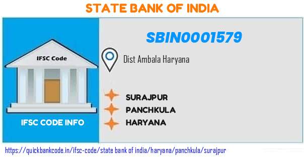 State Bank of India Surajpur SBIN0001579 IFSC Code