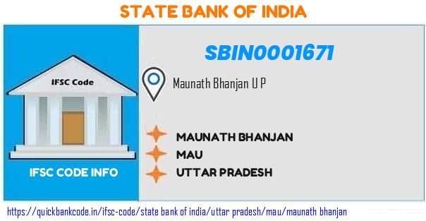 State Bank of India Maunath Bhanjan SBIN0001671 IFSC Code