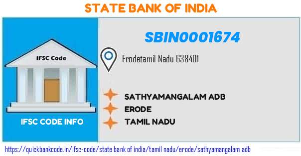 State Bank of India Sathyamangalam Adb SBIN0001674 IFSC Code