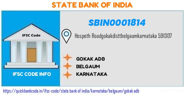 State Bank of India Gokak Adb SBIN0001814 IFSC Code
