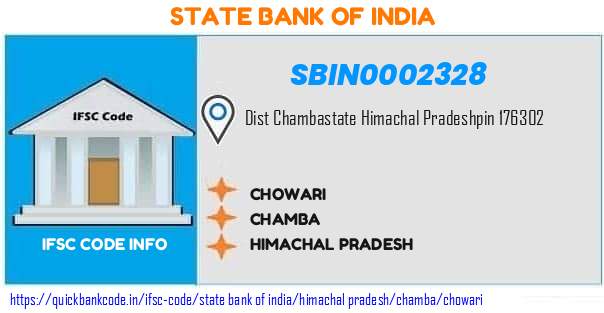 State Bank of India Chowari SBIN0002328 IFSC Code