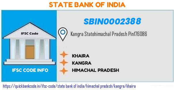 SBIN0002388 State Bank of India. KHAIRA