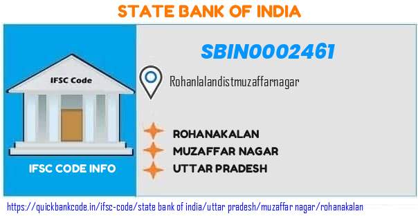 State Bank of India Rohanakalan SBIN0002461 IFSC Code