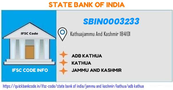 SBIN0003233 State Bank of India. ADB KATHUA