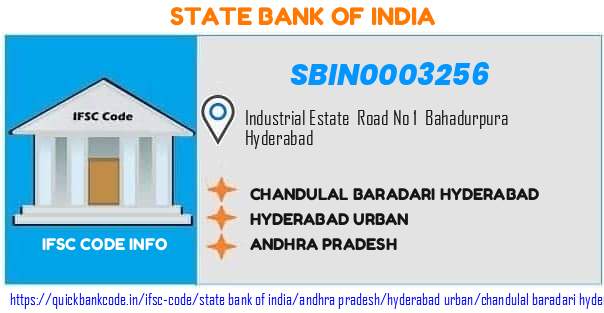 SBIN0003256 State Bank of India. CHANDULAL BARADARI, HYDERABAD