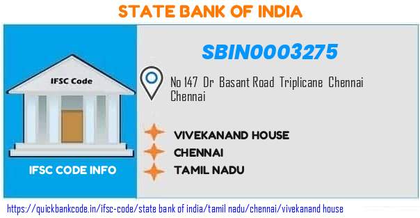 State Bank of India Vivekanand House SBIN0003275 IFSC Code